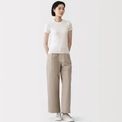 T-shirt en coton biologique hautement torsadé pour femme