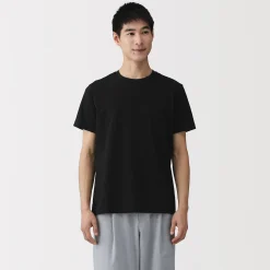 T‐shirt en coton col rond manches courtes homme