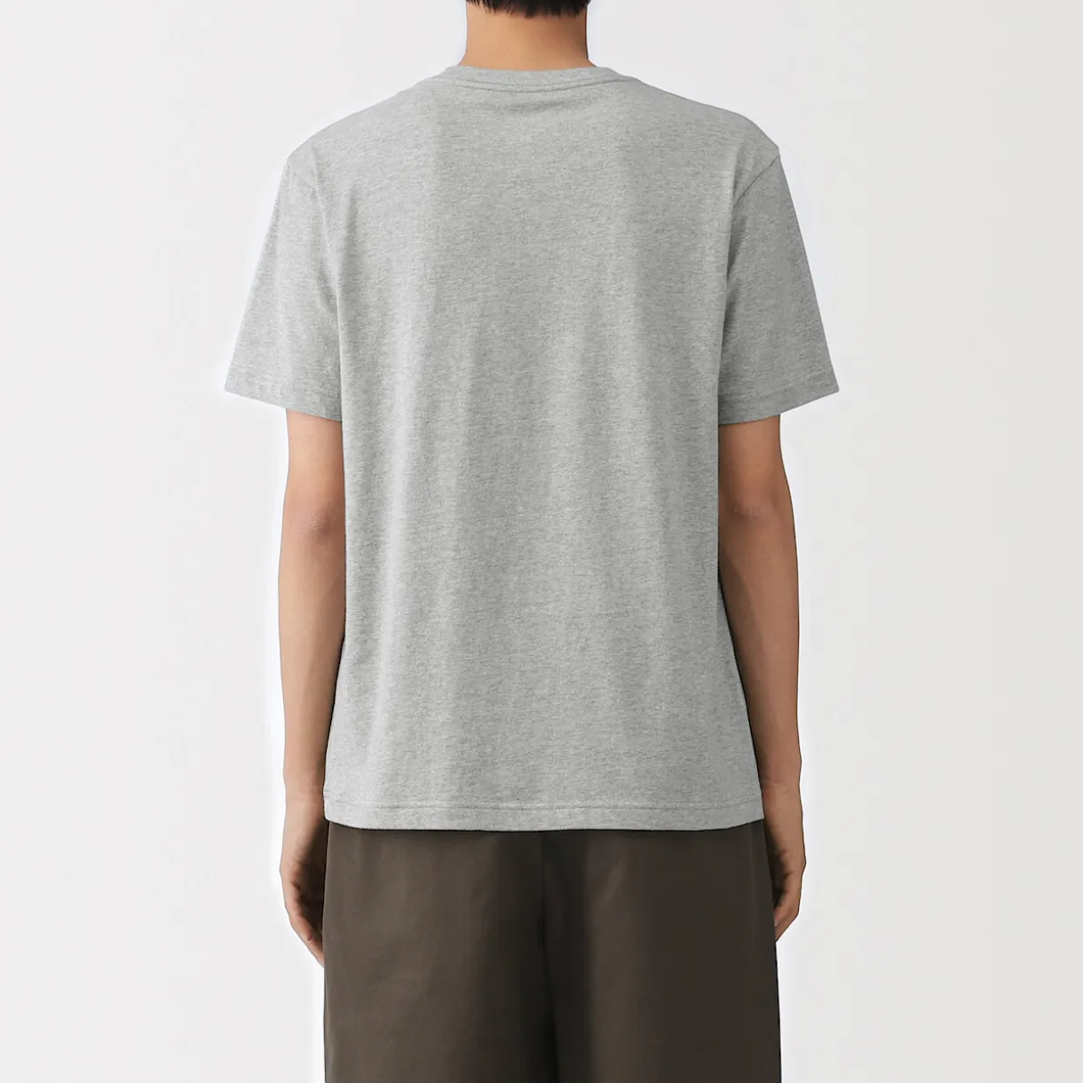 T‐shirt en coton col rond manches courtes homme