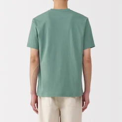 T‐shirt en coton col rond manches courtes homme
