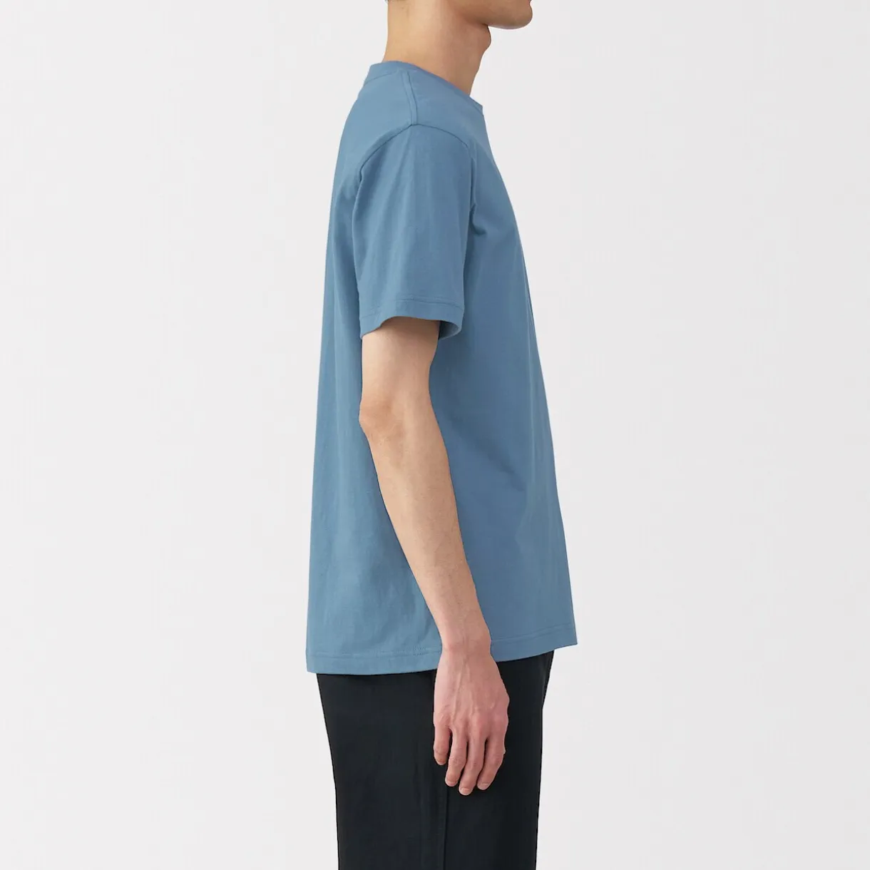 T‐shirt en coton col rond manches courtes homme