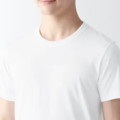 T-shirt en coton sans coutures latérales à col rond - lot de 2, pour homme