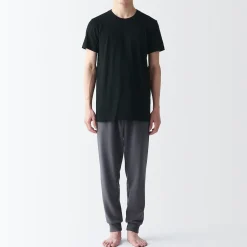 T-shirt en coton sans coutures latérales à col rond - lot de 2, pour homme