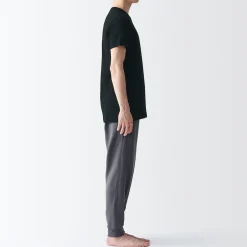 T-shirt en coton sans coutures latérales à col rond - lot de 2, pour homme