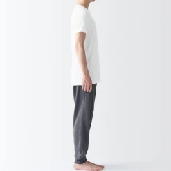 T-shirt en coton sans coutures latérales à col rond - lot de 2, pour homme