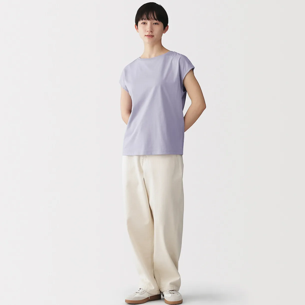 T‐shirt en jersey à manches cap pour femme