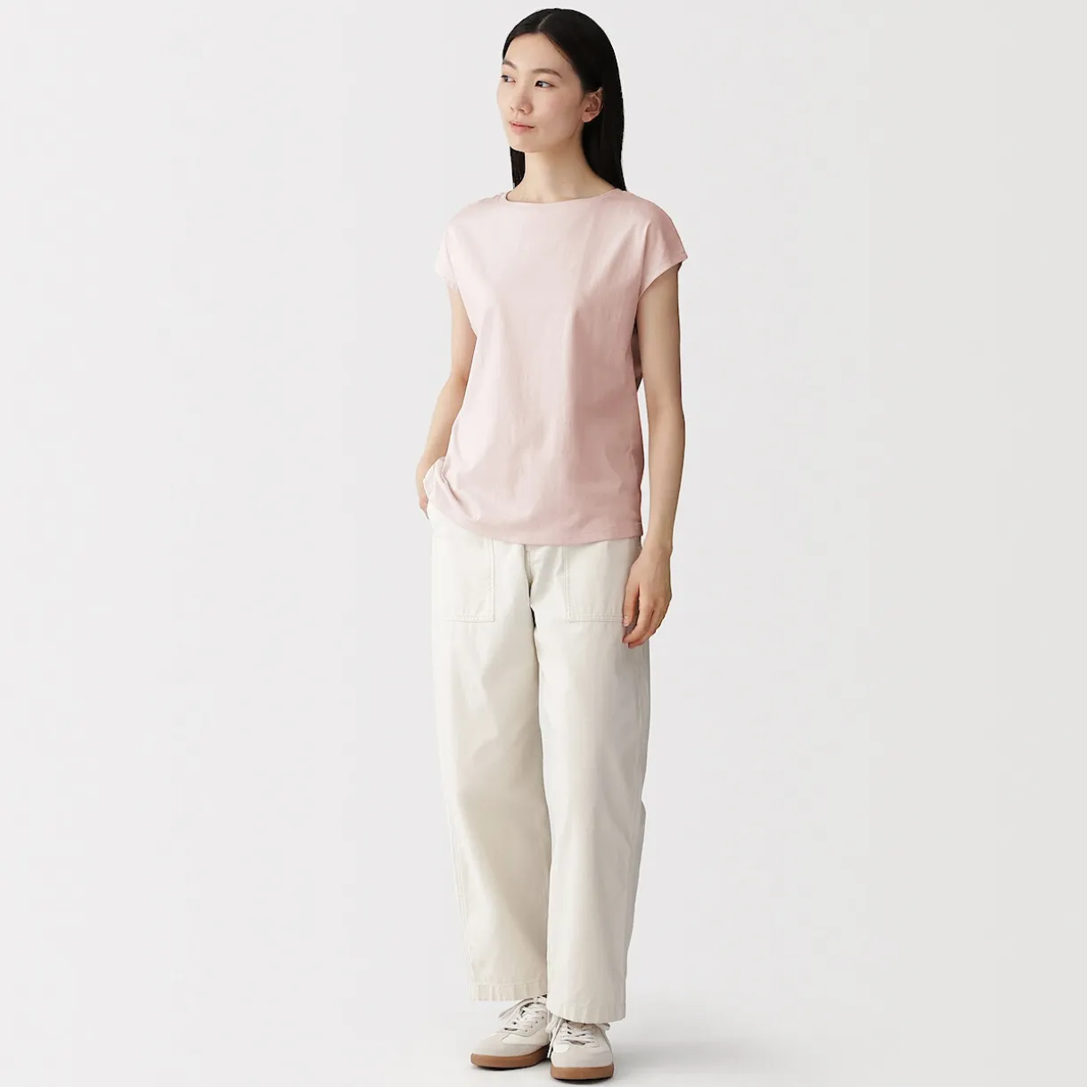 T‐shirt en jersey à manches cap pour femme
