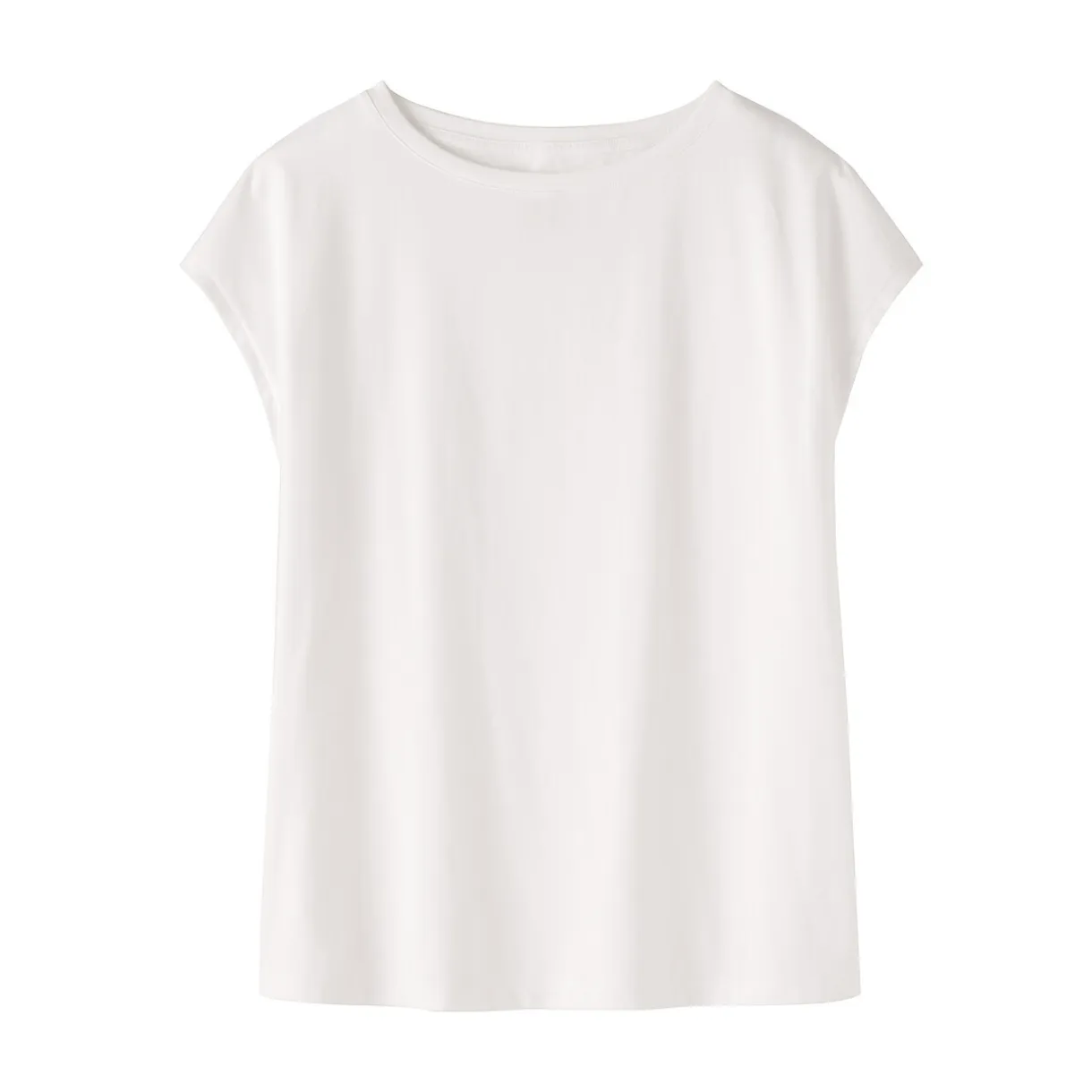 T‐shirt en jersey à manches cap pour femme