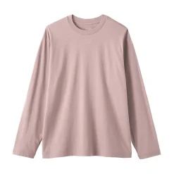 T‐shirt en jersey de coton lavé manches longues pour homme