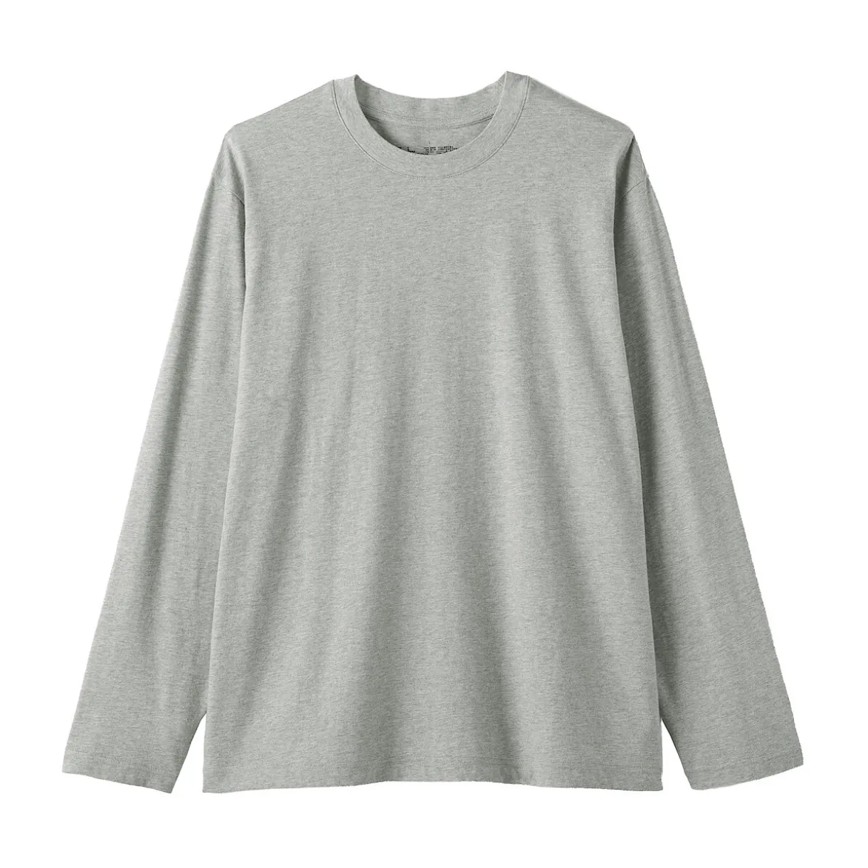 T‐shirt en jersey de coton lavé manches longues pour homme