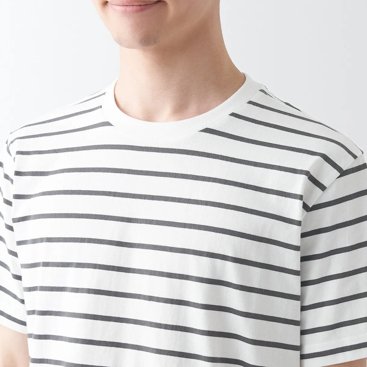 T‐shirt en jersey de coton manches courtes homme