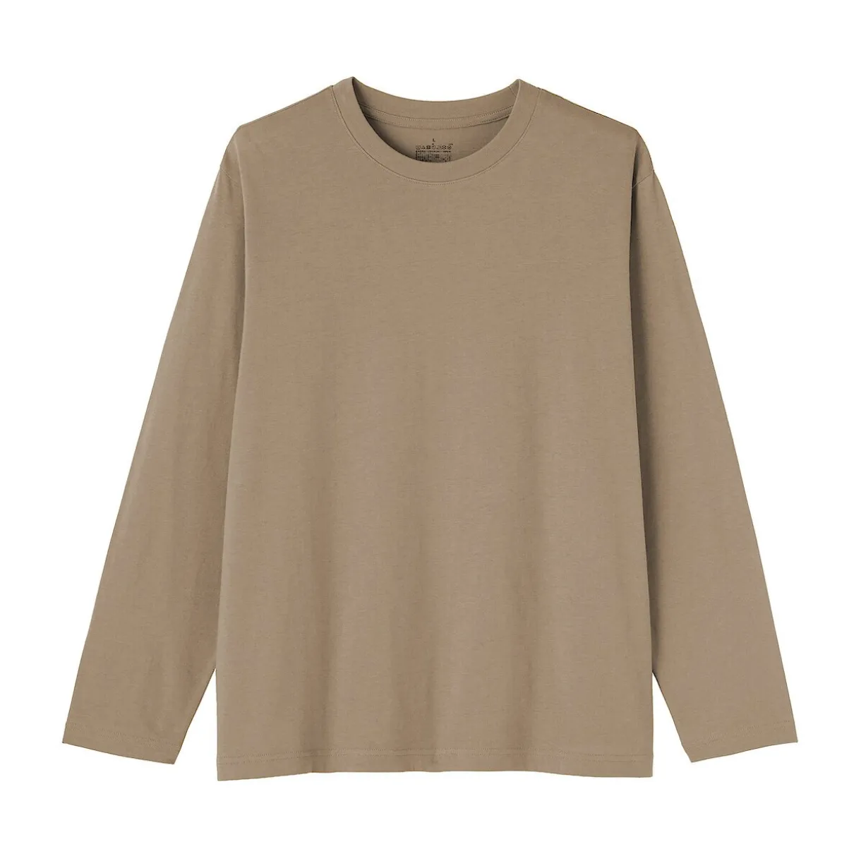 T‐shirt en jersey de coton lavé manches longues pour homme