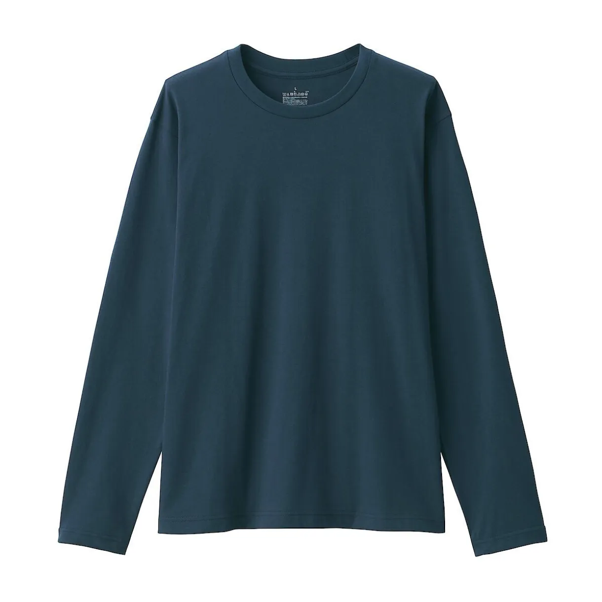 T‐shirt en jersey de coton lavé manches longues pour homme