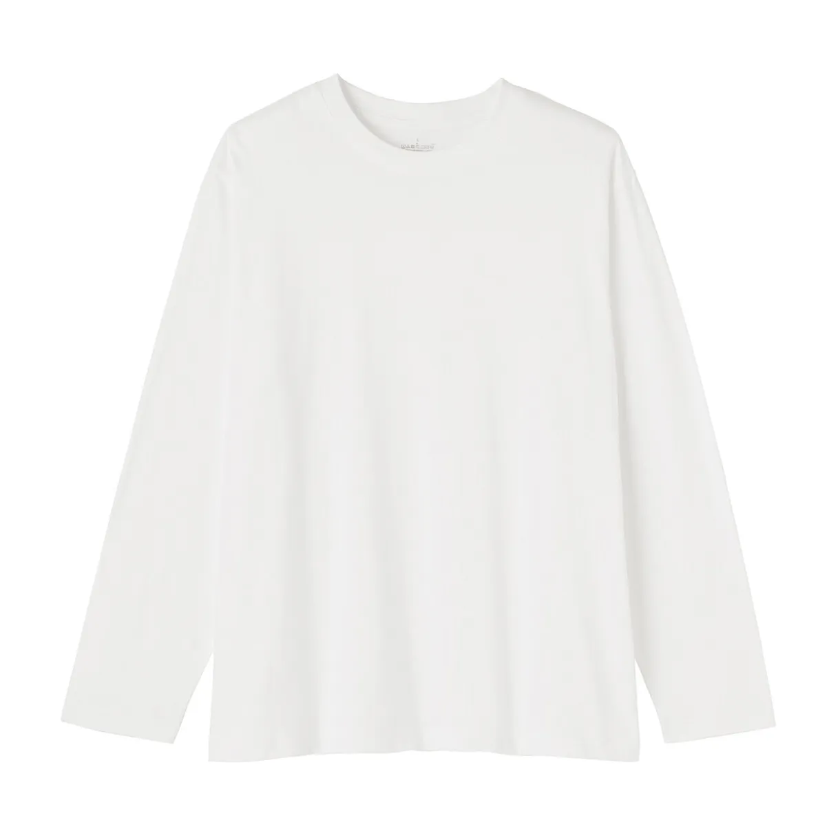 T‐shirt en jersey de coton lavé manches longues pour homme