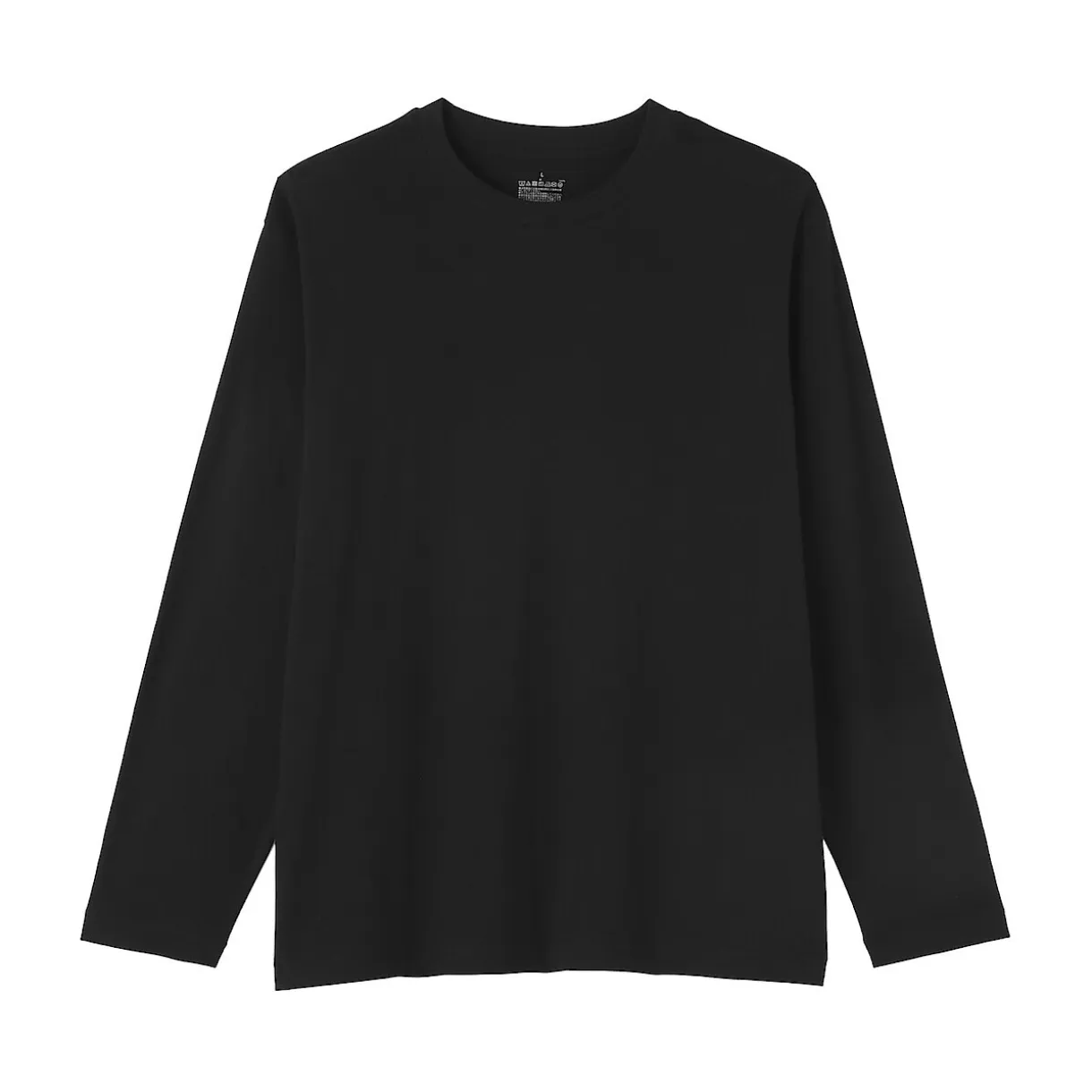 T‐shirt en jersey de coton lavé manches longues pour homme