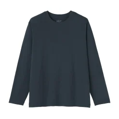 T‐shirt en jersey de coton lavé manches longues pour homme