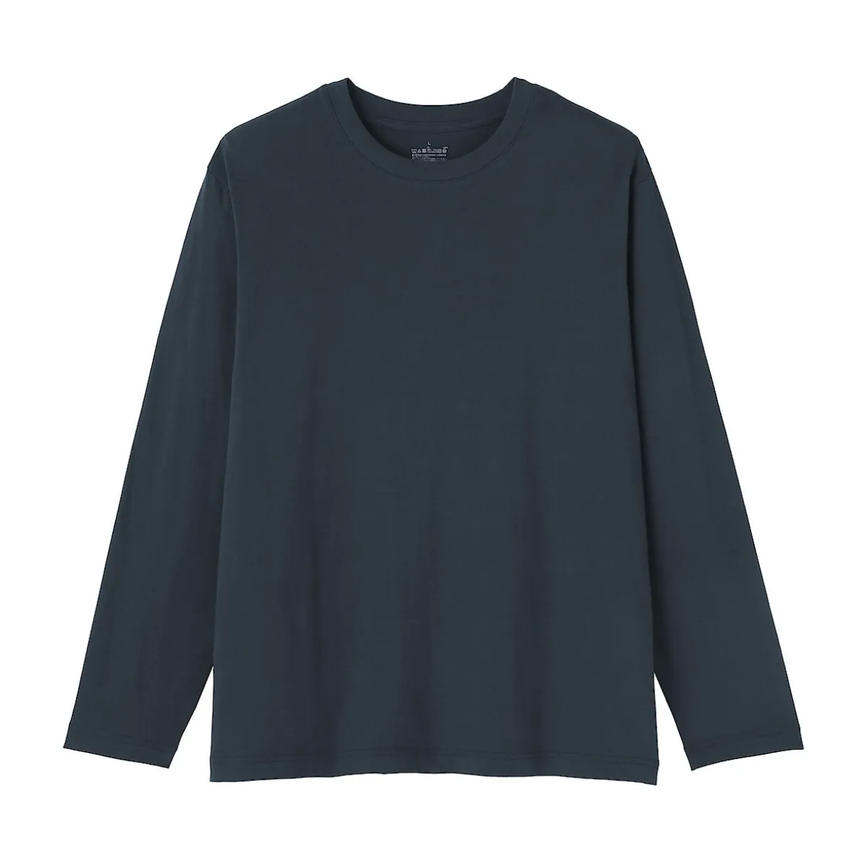 T‐shirt en jersey de coton lavé manches longues pour homme