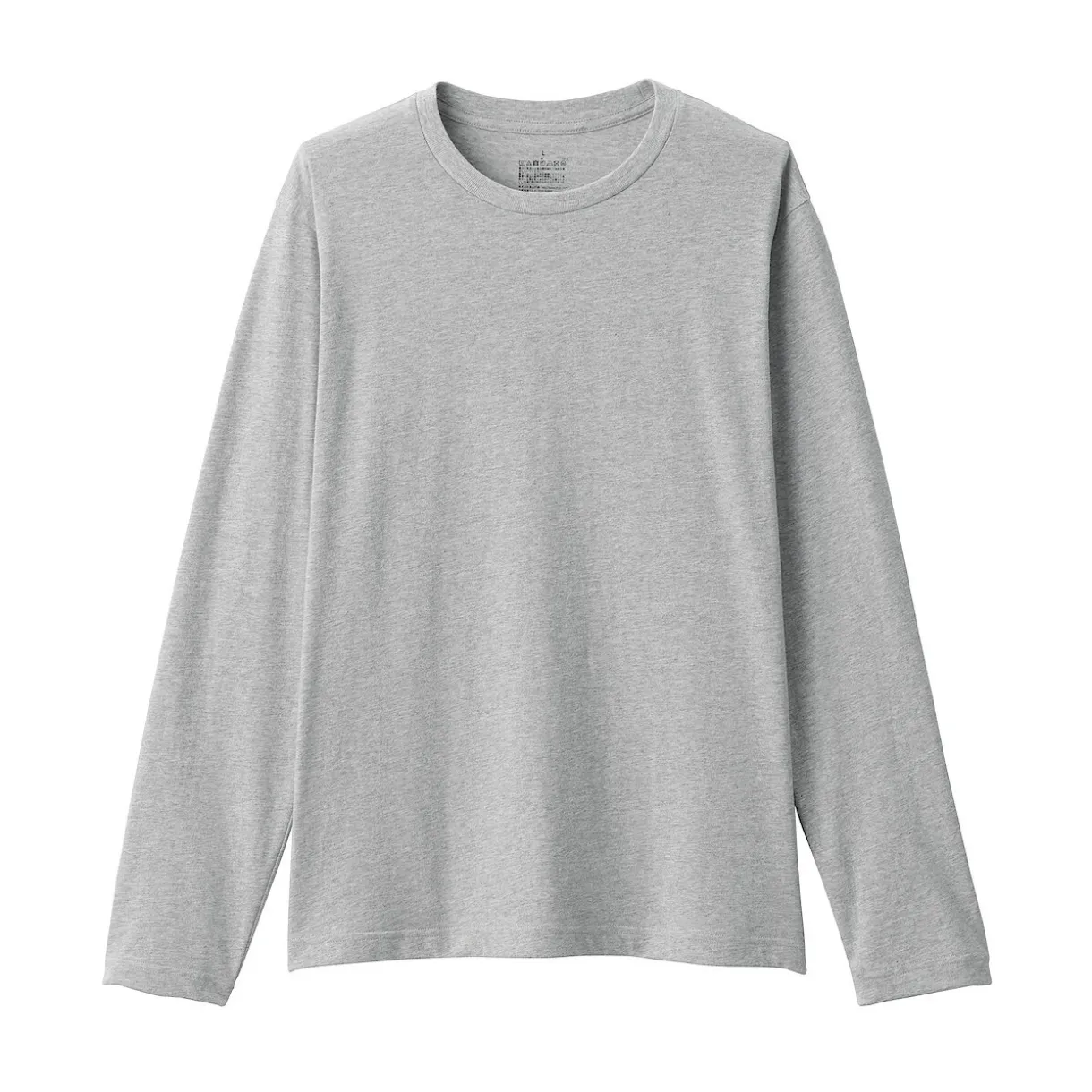 T‐shirt en jersey de coton lavé manches longues pour homme