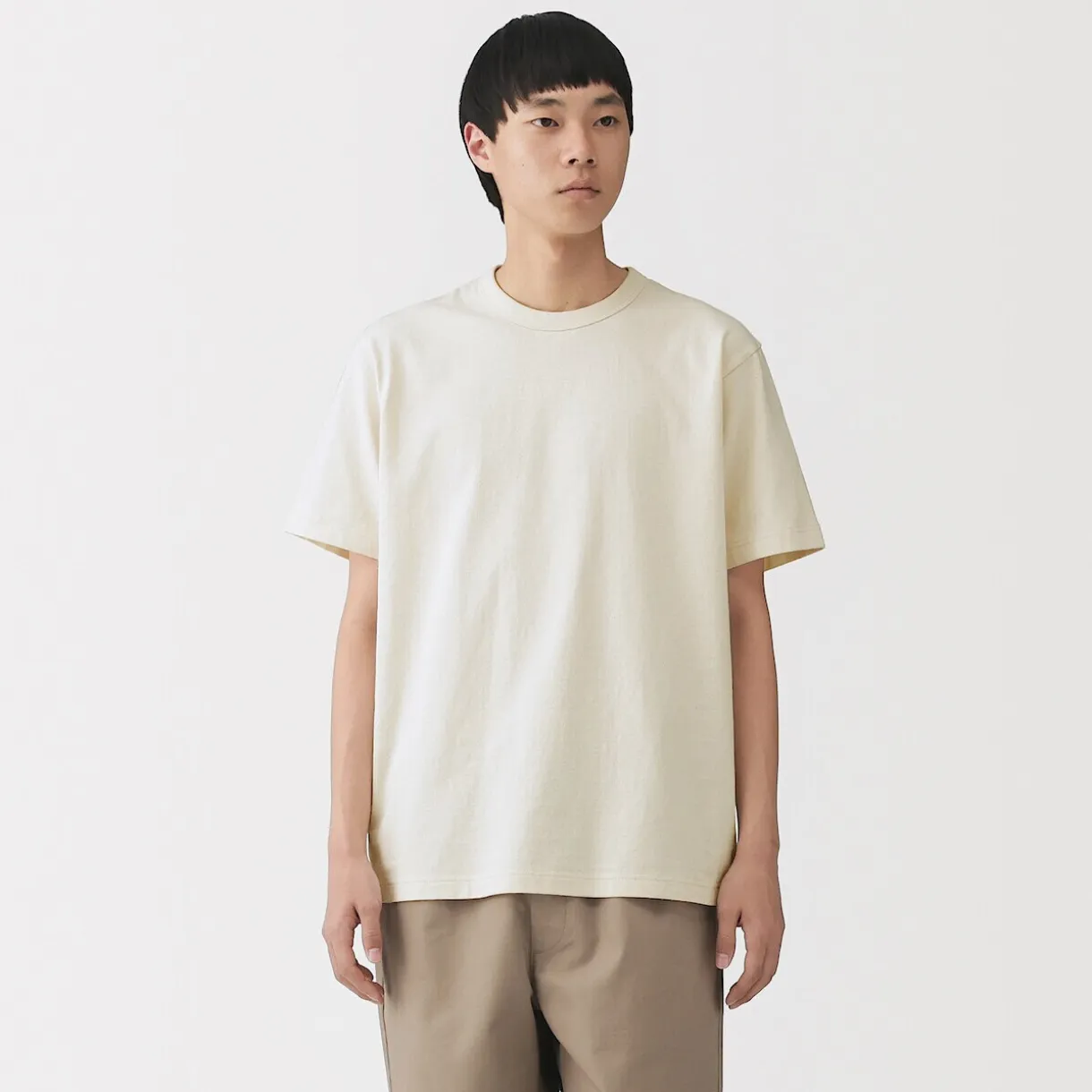 T‐shirt en jersey de coton épais manches courtes pour homme