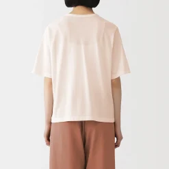 T-shirt en jersey de coton biologique hautement torsadé pour femme