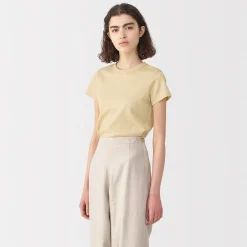 T‐shirt en lin et coton pour femme