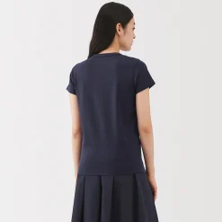 T‐shirt en lin et coton pour femme
