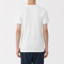 T‐shirt manches courtes col crew en coton chaud pour homme
