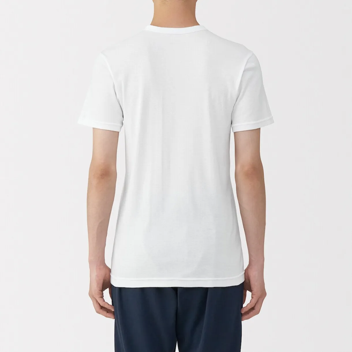 T‐shirt manches courtes col crew en coton chaud pour homme