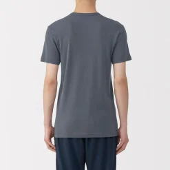 T‐shirt manches courtes col crew en coton chaud pour homme