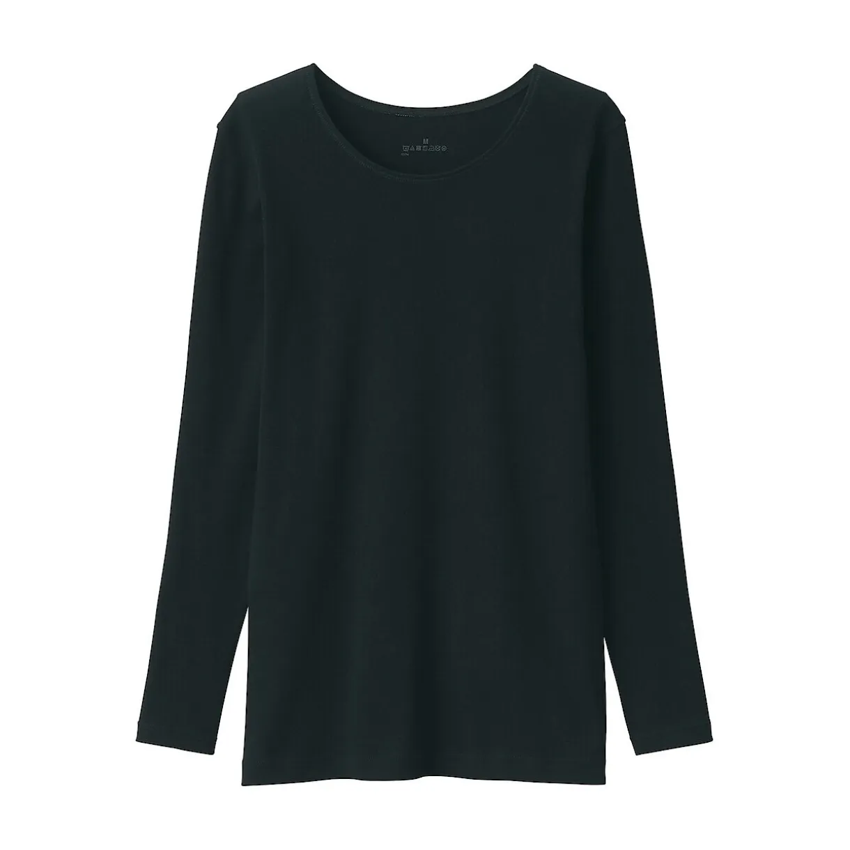 T‐shirt manches longues col rond en coton chaud pour femme