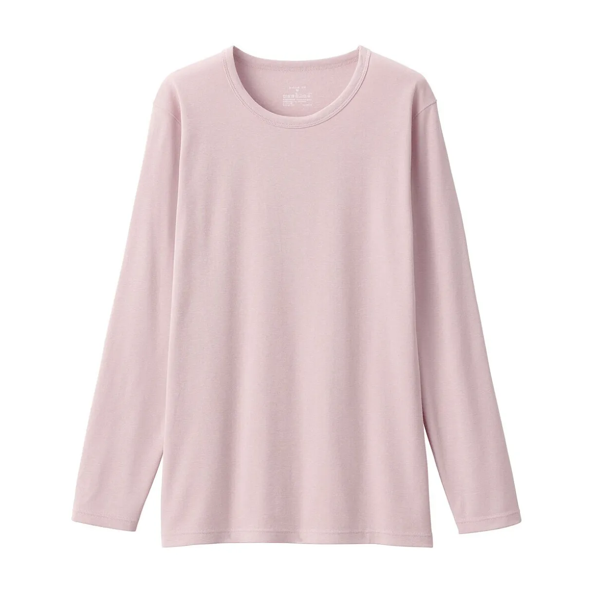 T‐shirt manches longues col rond en coton épais et chaud pour femme