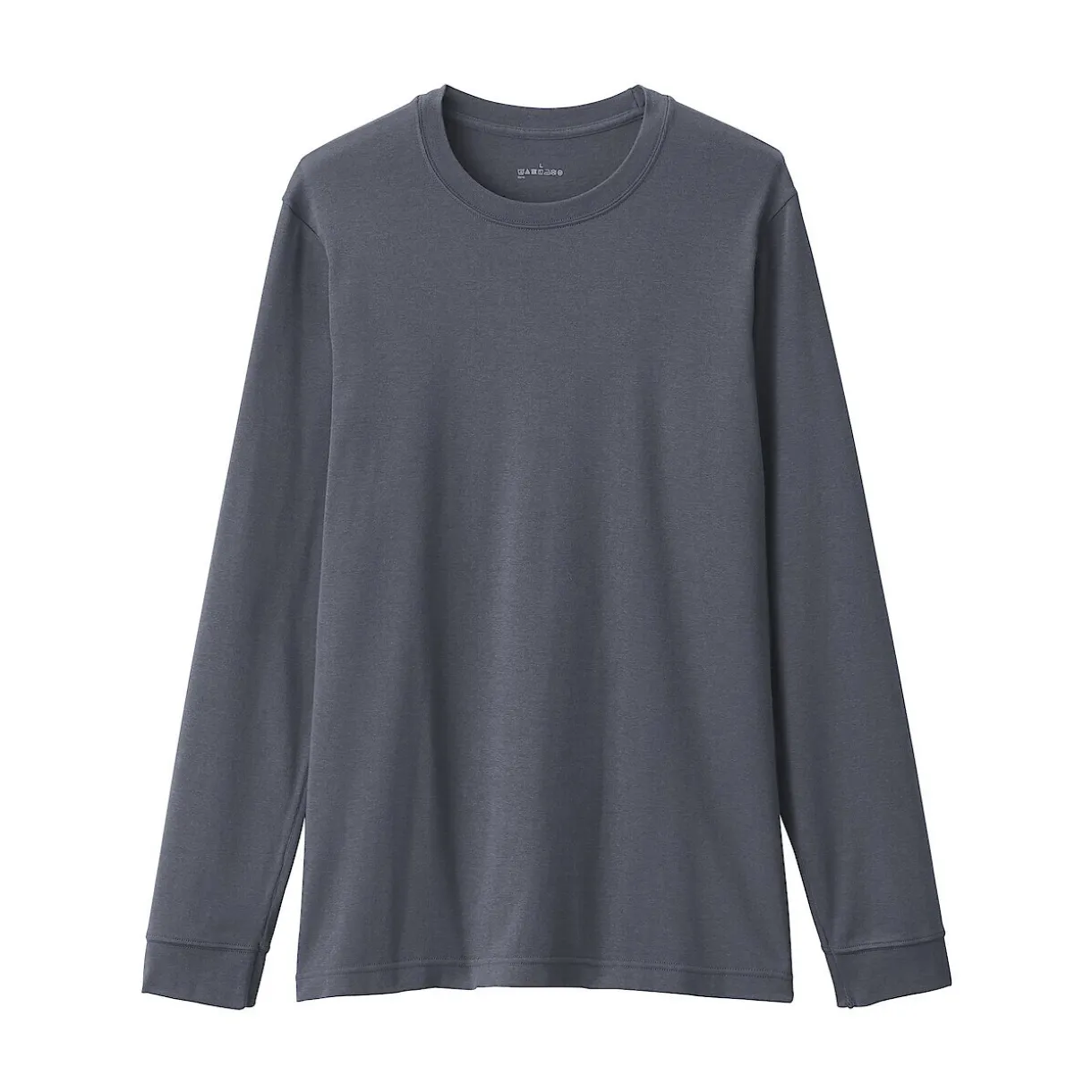 T‐shirt manches longues col U en coton épais et chaud pour homme