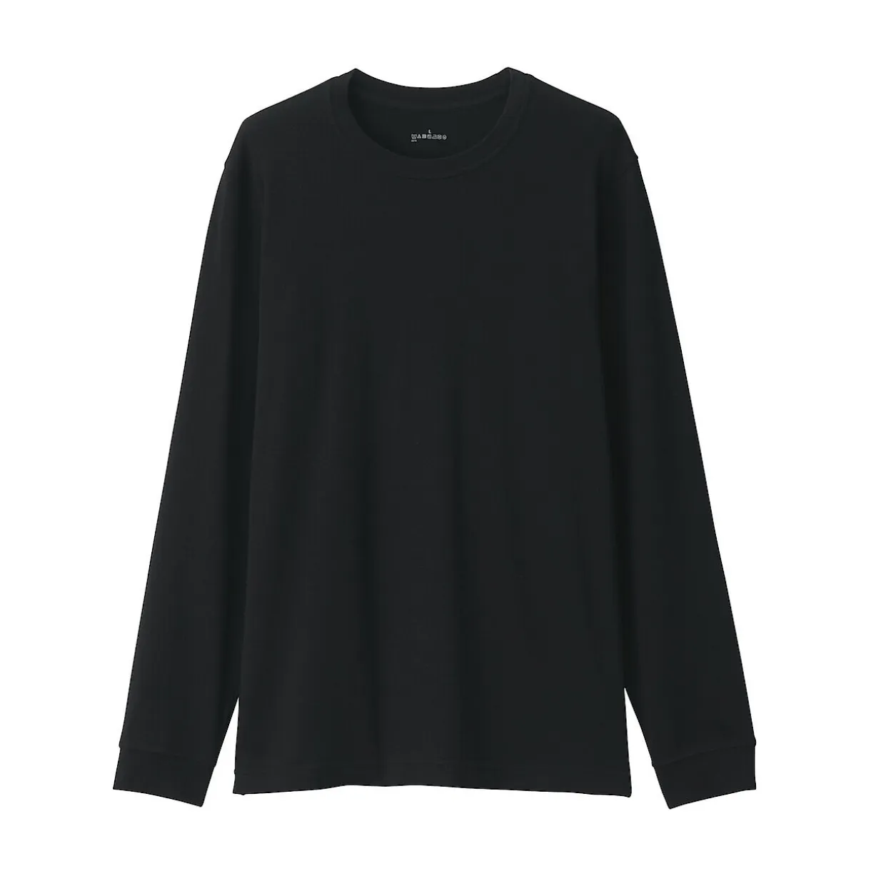 T‐shirt manches longues col U en coton épais et chaud pour homme
