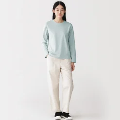 T‐shirt manches longues en coton mélangé pour femme