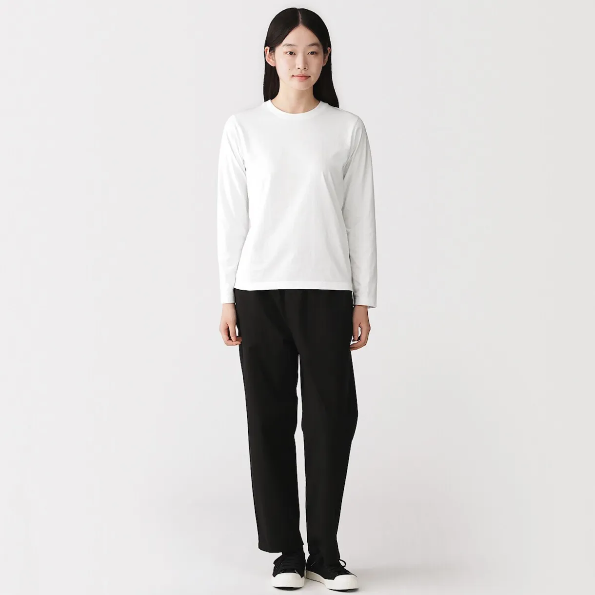 T‐shirt manches longues en coton mélangé pour femme