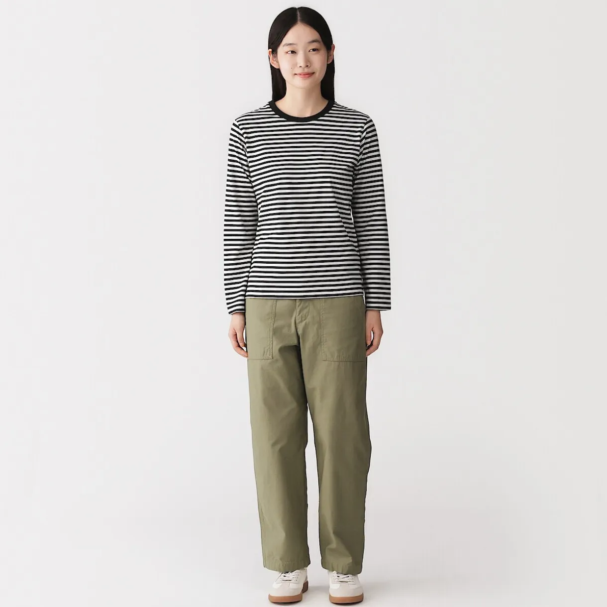 T‐shirt manches longues en coton mélangé pour femme