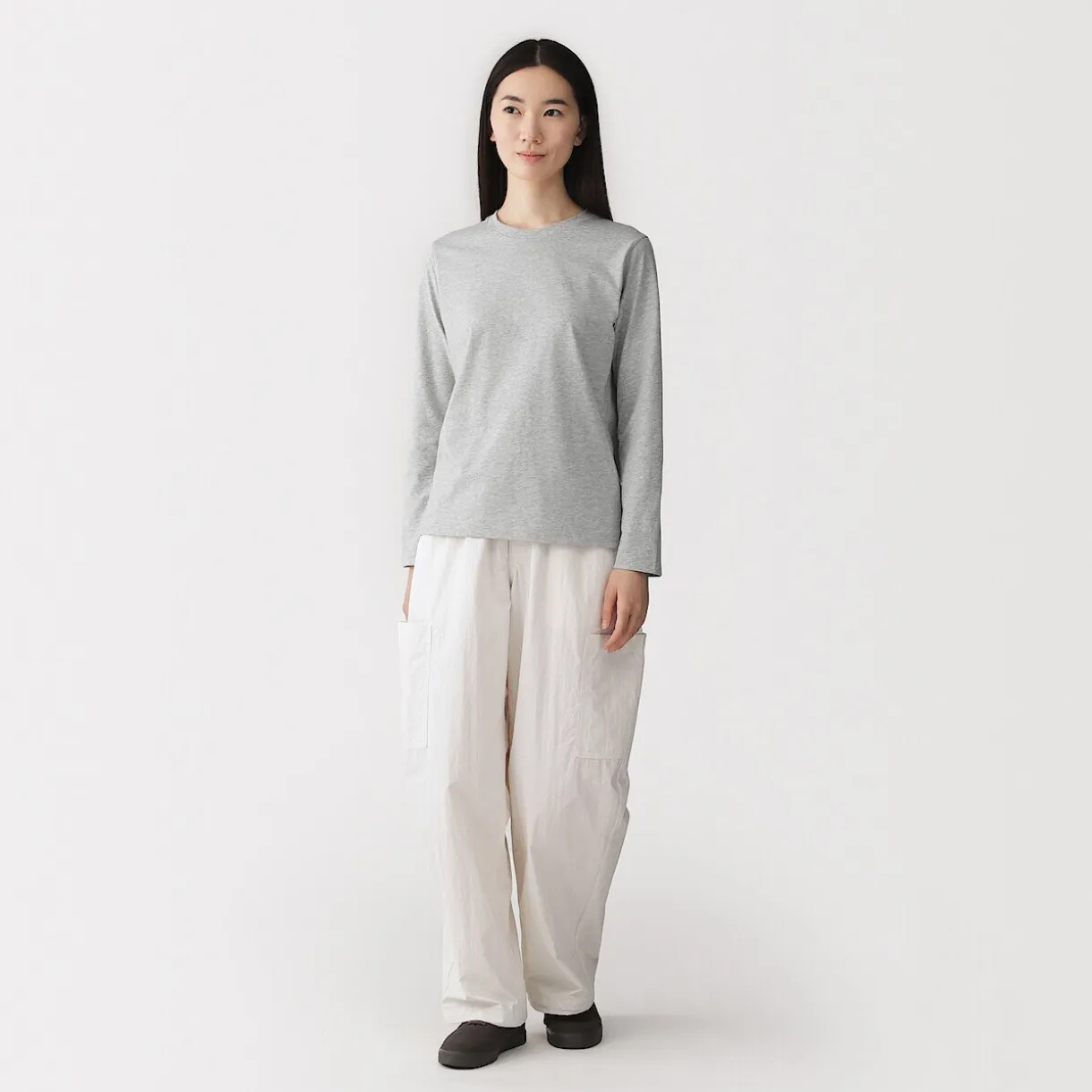 T‐shirt manches longues en coton mélangé pour femme