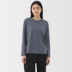 T‐shirt manches longues en coton mélangé pour femme