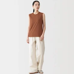 T-shirt sans manches en jersey pour femme