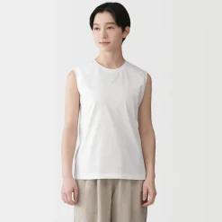 T-shirt sans manches en jersey pour femme