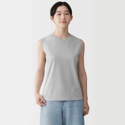 T-shirt sans manches en jersey pour femme