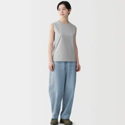 T-shirt sans manches en jersey pour femme