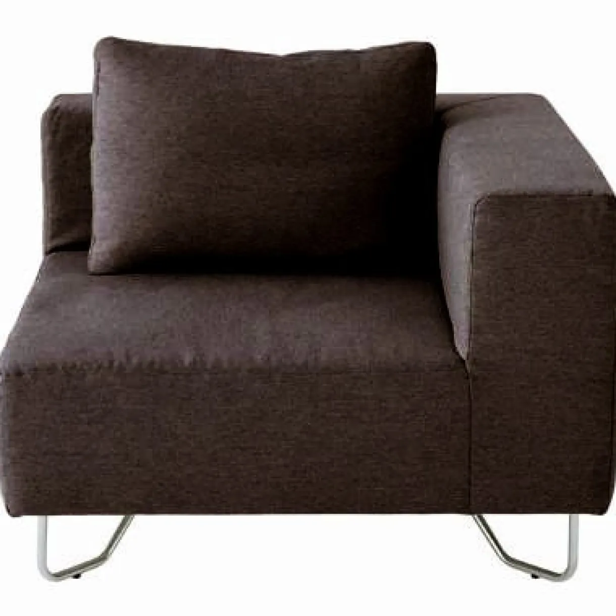 Unité d'angle de canapé modulable noir/marron