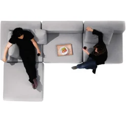 Unité d'angle de canapé modulable ‐ Gris (Dont Eco‐part. 6,50 €)