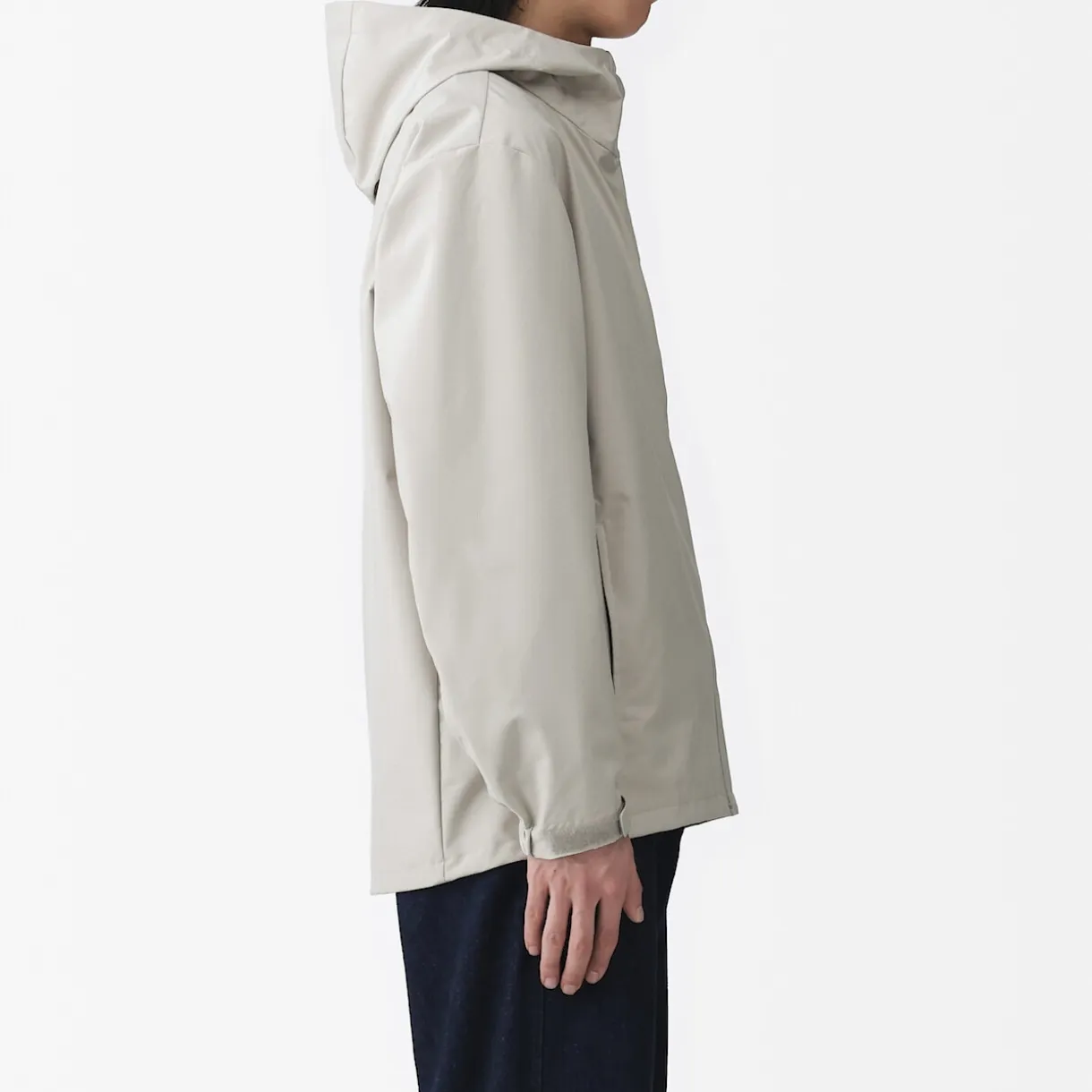 Veste à capuche en polyester déperlante pour homme