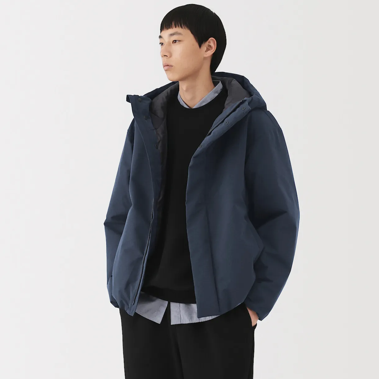 Veste à capuche en polyester pour homme