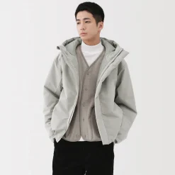 Veste à capuche en polyester pour homme