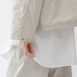 Veste à capuche en toile de coton léger pour femme