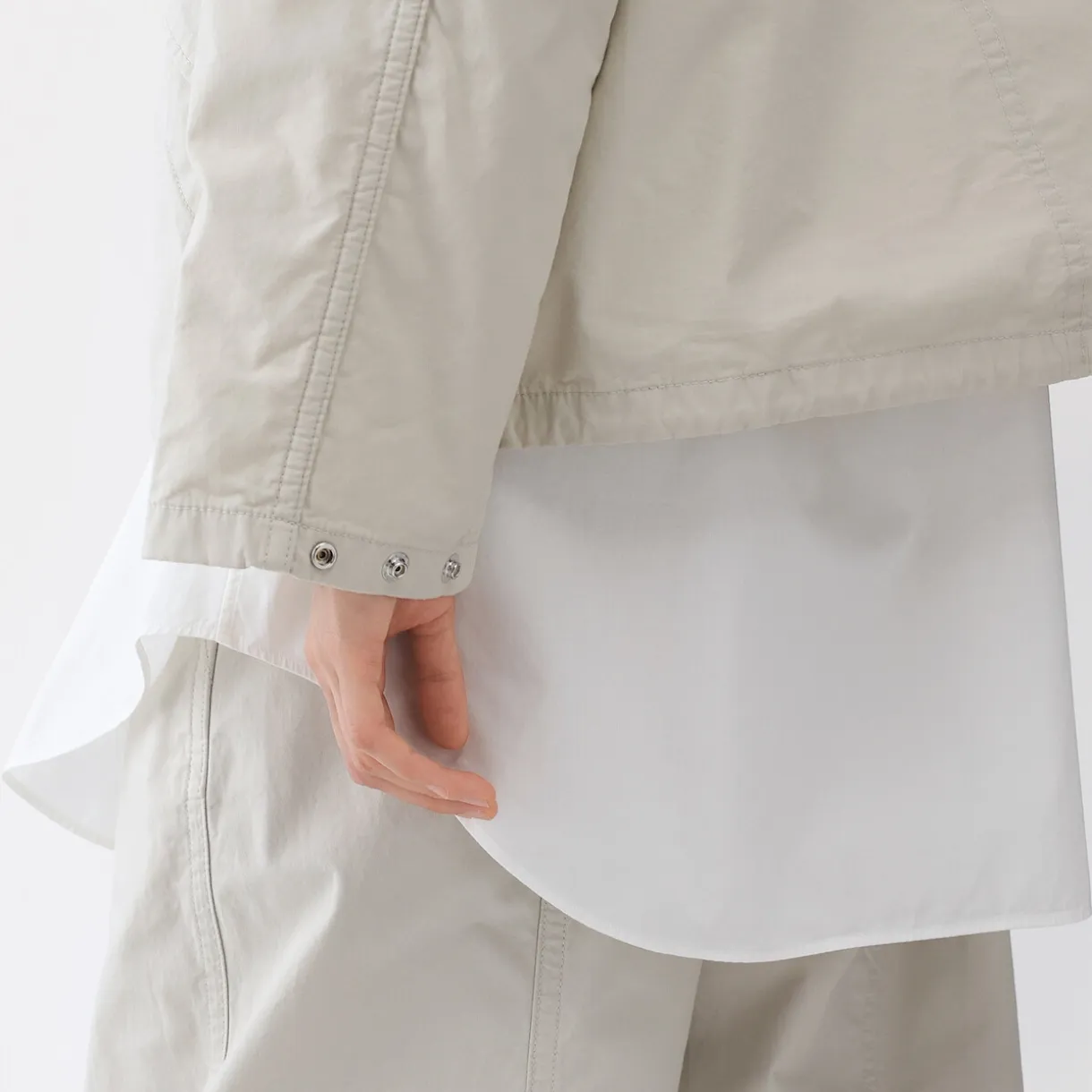 Veste à capuche en toile de coton léger pour femme
