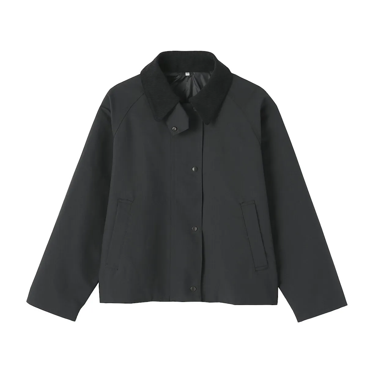 Veste à col montant en velours côtelé déperlant pour femme
